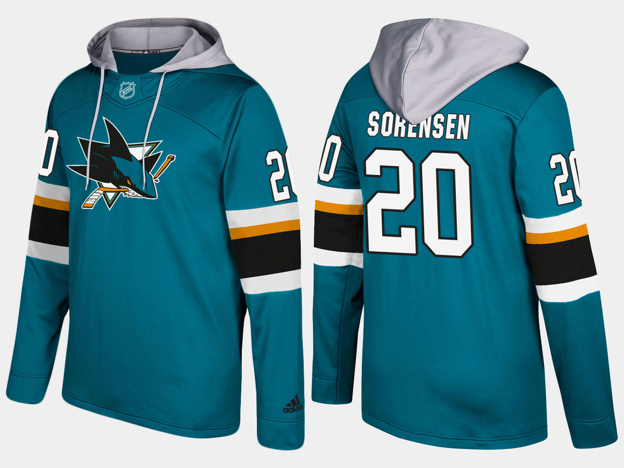 NHL Men San Jose sharks 20 marcus sorensen blue hoodie